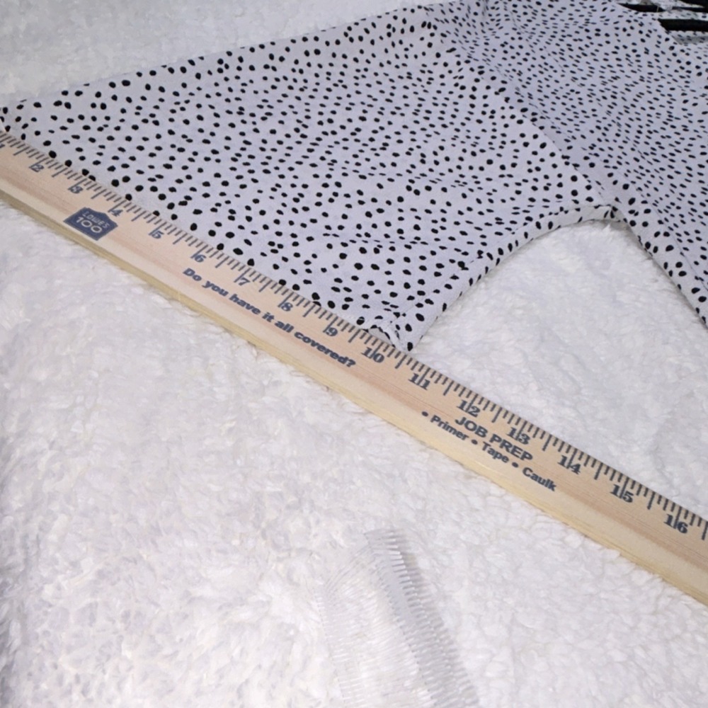 Pink Rose Womens Polka Dot Kimono Cardigan White Black Open Front Size L - Picture 4 of 9